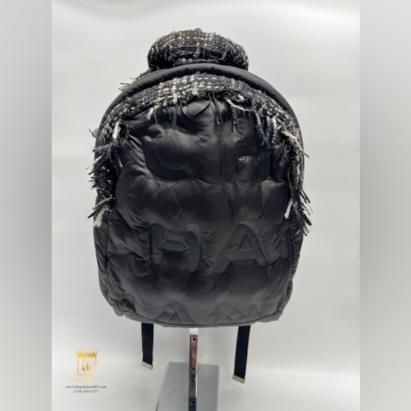 Chanel Doudoune Nylon tweed trimmed backpack - Picture 1 of 13